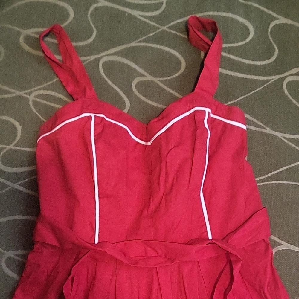 Modern Love Red Dress - Picture 3 of 9
